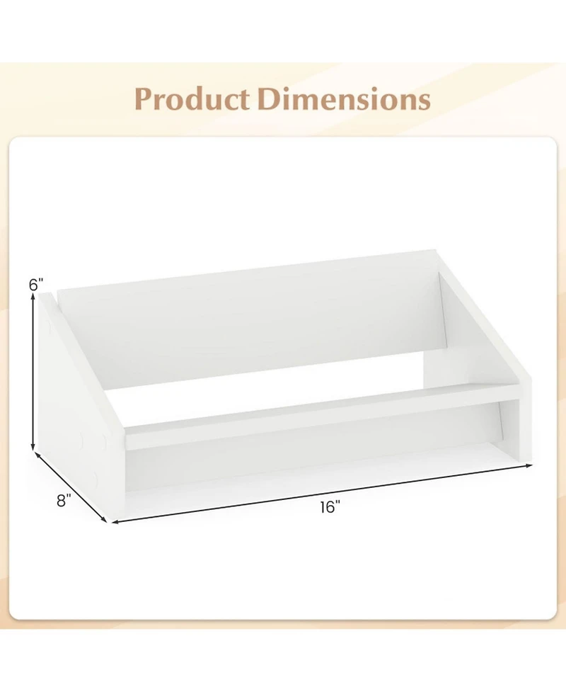 Gouun Tilting V-Shaped Desktop Bookshelf Organizer