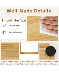 Gouun Desktop Bookshelf with 7 Cubbies and Adjustable Shelves