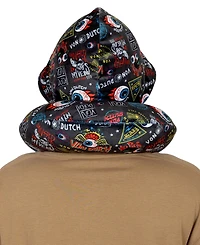Von Dutch Jax Hooded Memory Foam 11" Travel Neck Pillow