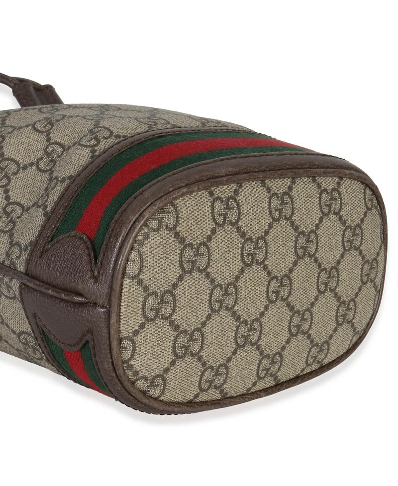 Pre-Owned Gucci Beige Gg Supreme Canvas Ophidia Mini Bucket Bag