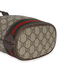 Pre-Owned Gucci Beige Gg Supreme Canvas Ophidia Mini Bucket Bag