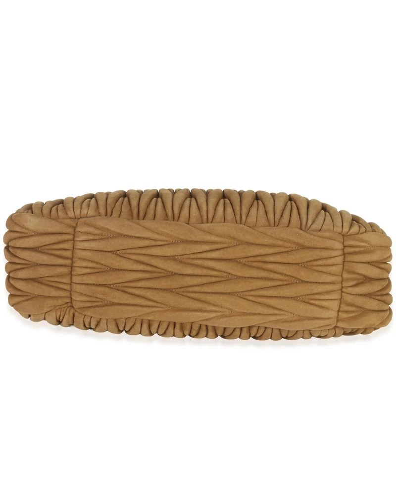 Pre-Owned Miu Miu Brown Suede Matelasse Wander Hobo