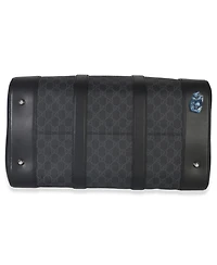 Pre-Owned Gucci Black Gg Supreme Canvas Web Duffle Bag