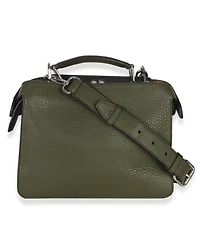 Pre-Owned Fendi Olive Calfskin Leather Mini Peekaboo ISeeU Bag