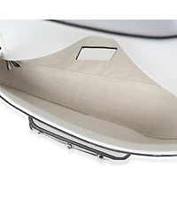 Pre-Owned Gucci White Calfskin Mini Asymmetric Horsebit 1955 Shoulder Bag