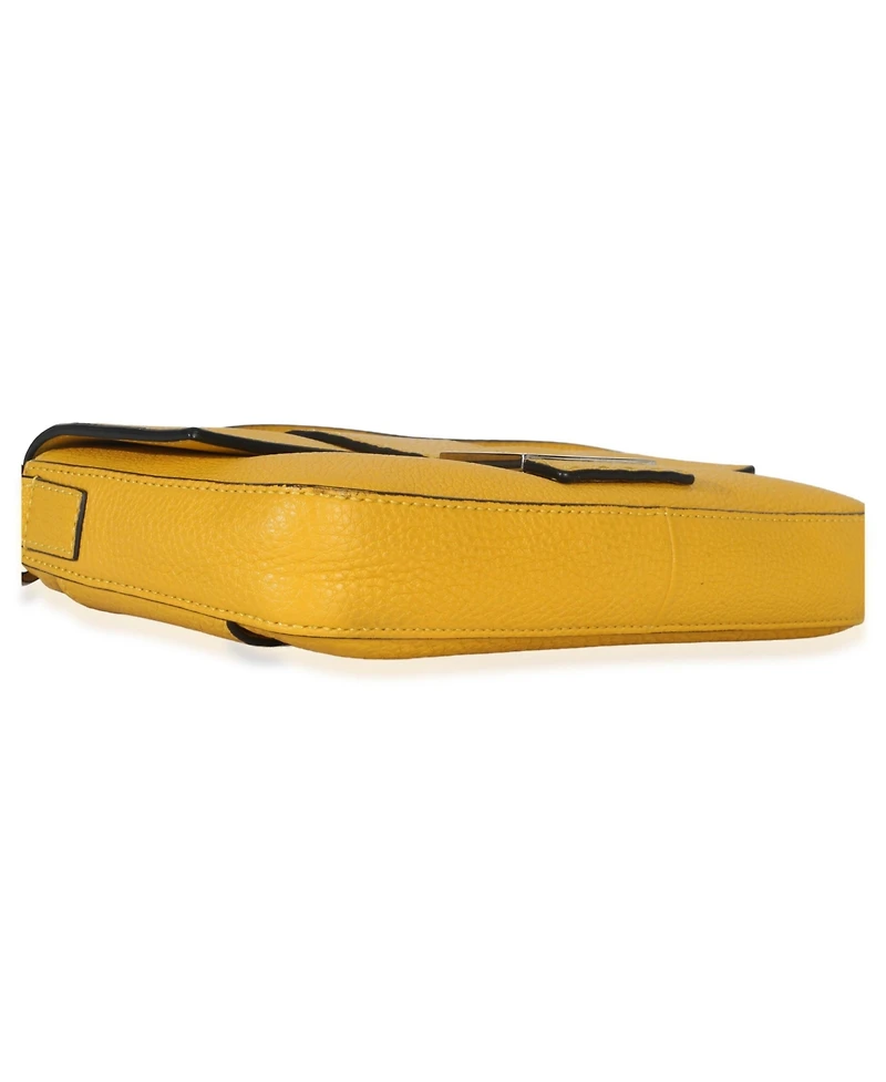 Pre-Owned Fendi Yellow Cuoio Romano Selleria Belt Baguette Bag