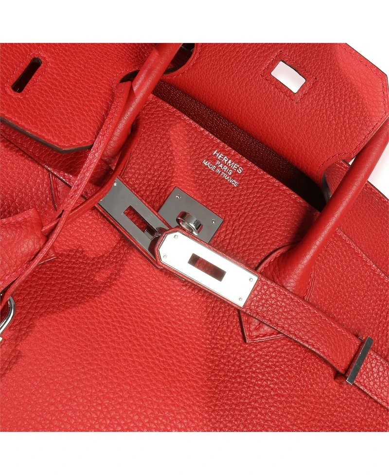 Pre-Owned HERMES Rouge Casaque Togo Birkin 35 Phw