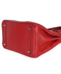 Pre-Owned HERMES Rouge Casaque Swift Birkin 30 Phw