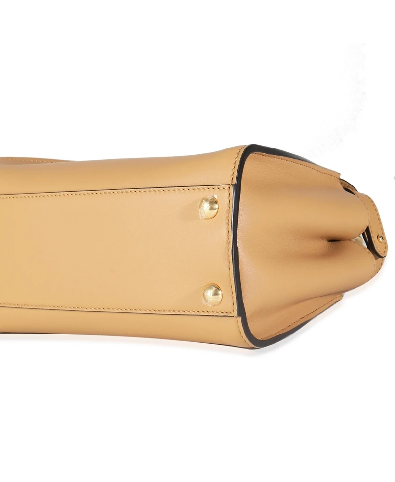 Pre-Owned Fendi Miele Scuro Nappa Petite Peekaboo I See U Satchel