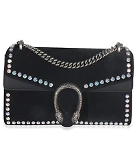 Pre-Owned Gucci Black Suede Crystal Small Dionysus Shoulder Bag