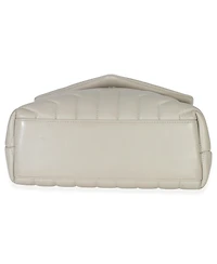 Pre-Owned Saint Laurent Beige Quitlted Calfskin Small Loulou Bag