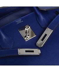 Pre-Owned HERMES Bleu Electrique Epsom Birkin 30 Phw