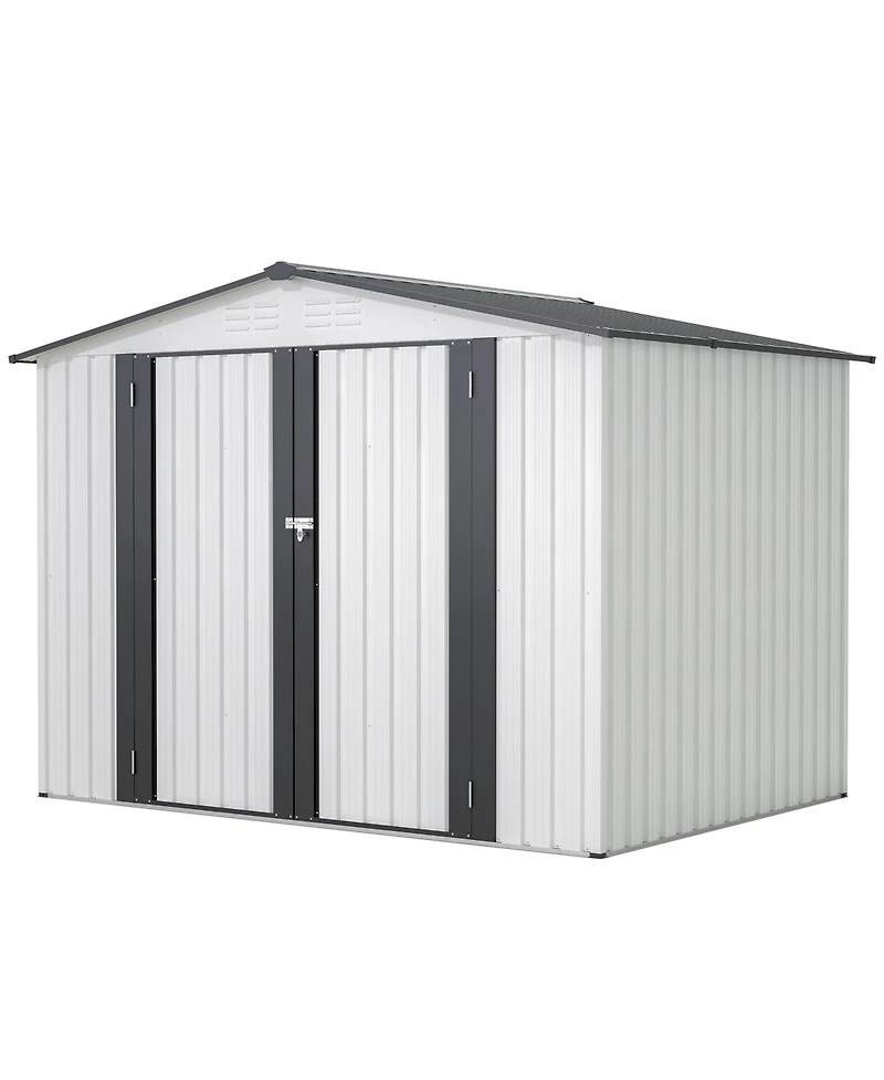 Mondawe 8x6 Ft Outdoor Storage Shed with Lockable Doors