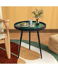 Slickblue Modern Coffee End Table Sea Shell Design Mid Century