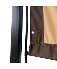 Clihome Canopy Replacement Top, Polyester Waterproof Uv-Resistant Awning for Curved Pergola Structure