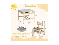 Slickblue Kids Activity Table and Chairs Set with Reversible Whiteboard