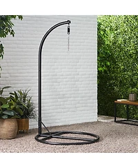 Flynama Iron Hanging Chair Bottom Stand with Safety Belt Indoor Outdoor Use
