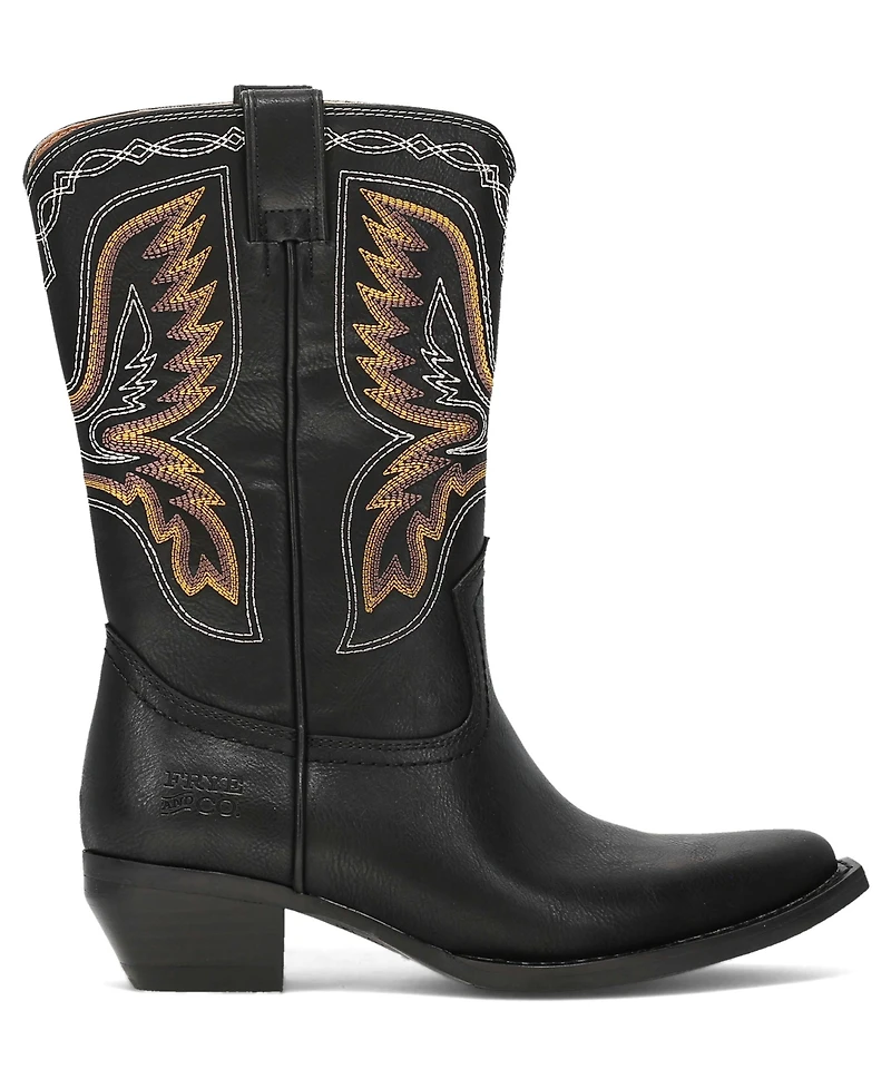 Frye and Co. Women's Irlene Short Deco Stitch Almond Toe Boots