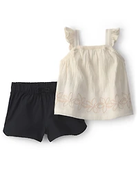 Carter's Baby Girls' Top and Shorts, 2-Piece Set