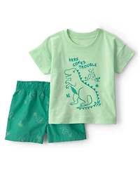 Carter's Baby Boys' Dinosaur T-Shirt and Shorts, 2-Piece Set