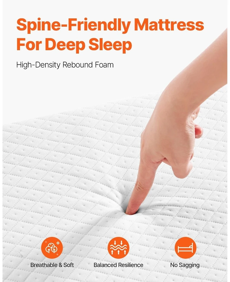 Sugift Rollaway Bed, 38" x 75", with 4" Memory Foam Mattress, Portable Folding Bed