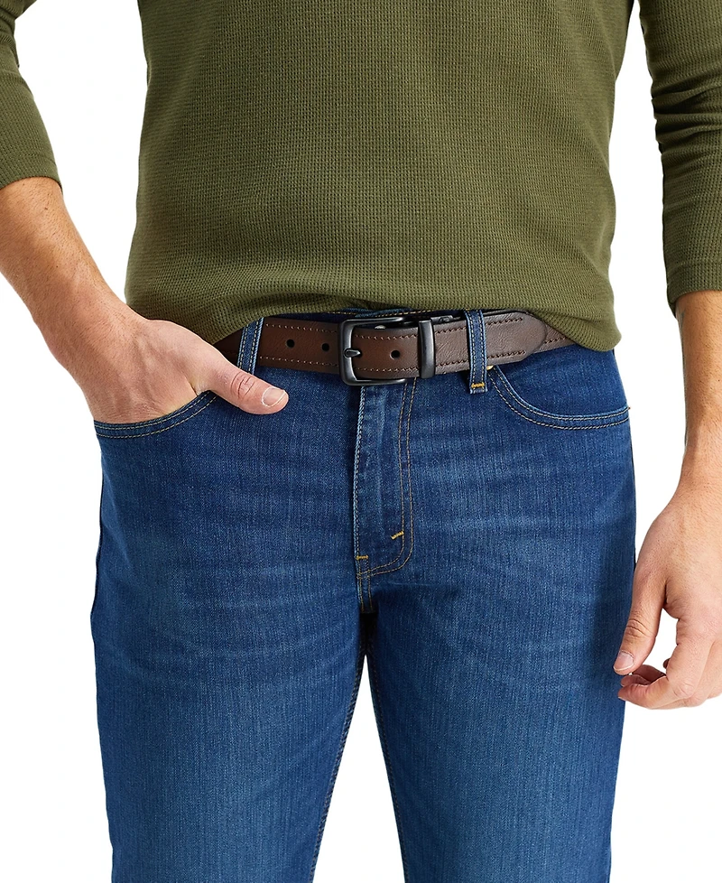 Levi's Men's Two-In-One Reversible Casual Jean Belt
