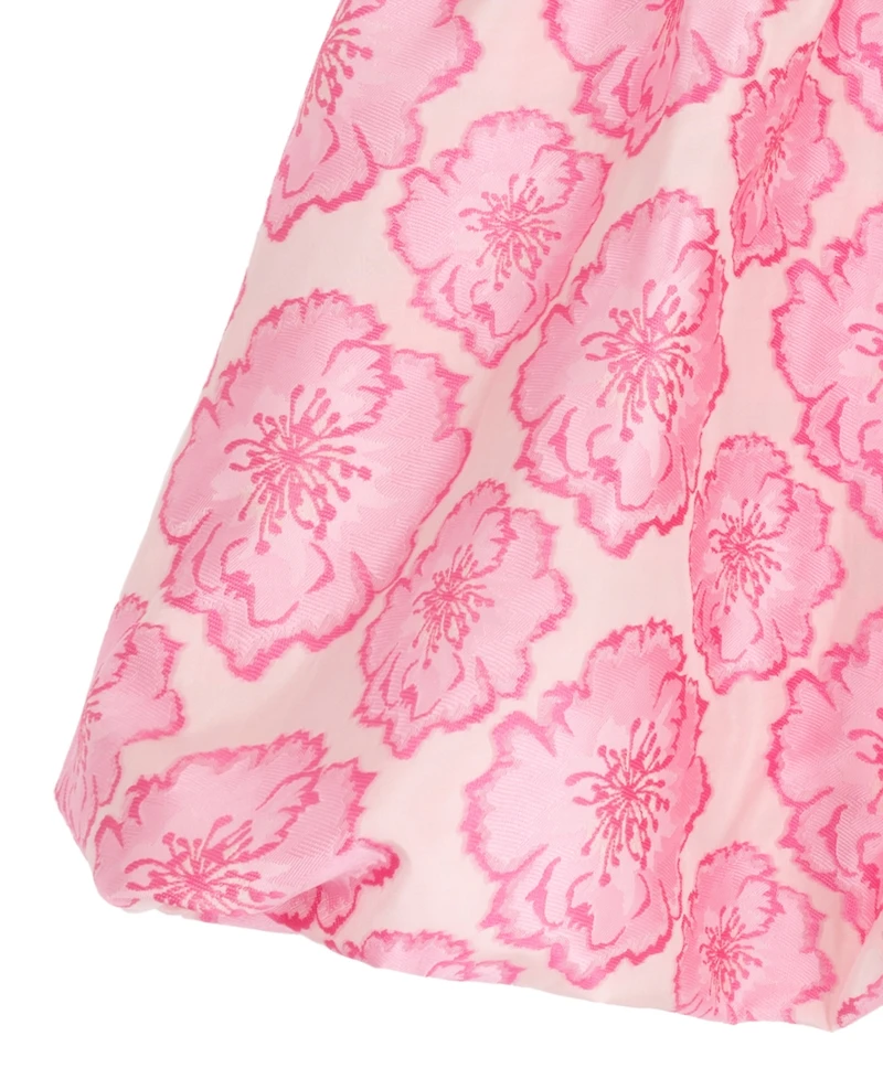 Rare Editions Girls' 2T-6X Square Neck Printed Dress