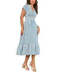 Cupshe Women's Sunset Cruise Striped Midi Beach Dress