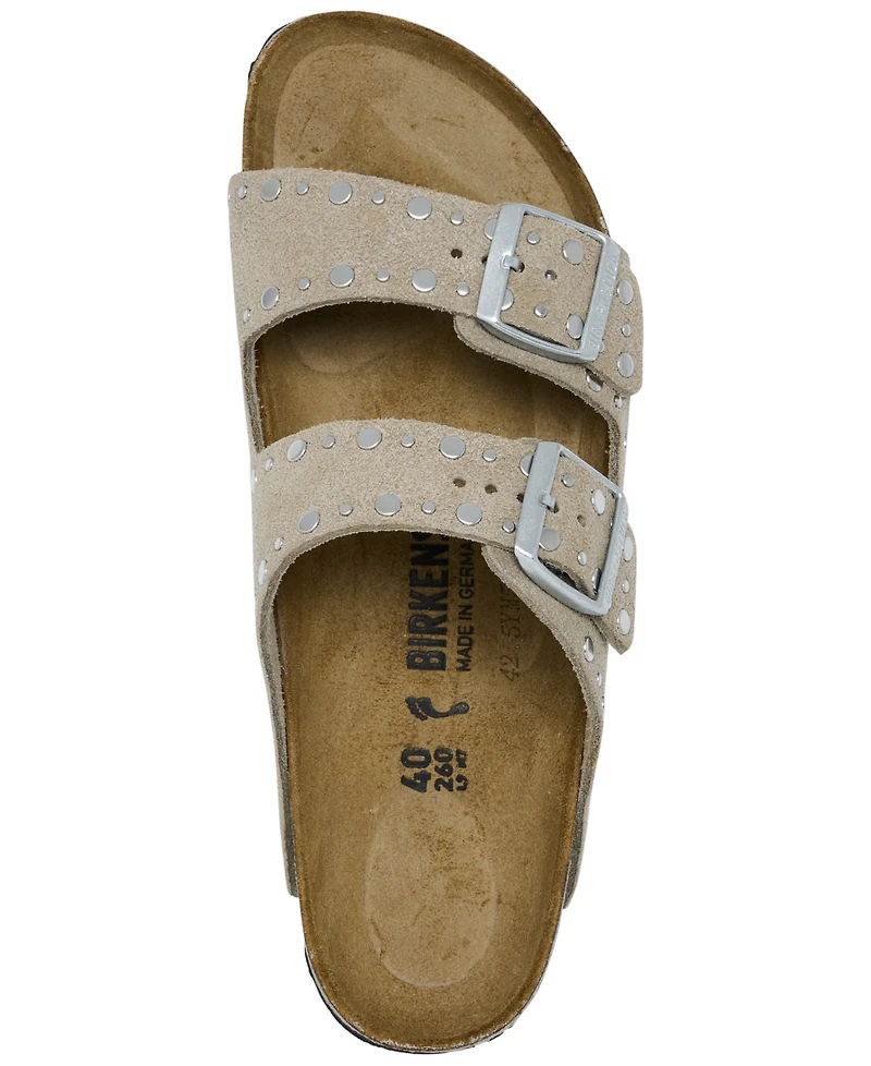 Birkenstock Women's Arizona Rivets Suede Leather Sandals from Finish Line