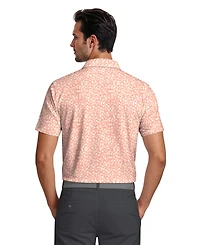 Pga Tour Men's Floral Print Golf Polo Shirt