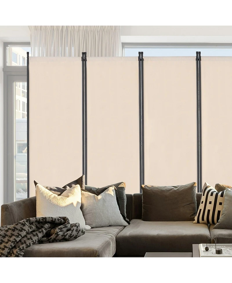Sugift Room Divider, 6 Panel Folding Privacy Screen for Room Separation