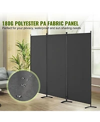 Sugift Room Divider, 3 Panel Folding Privacy Screen, Freestanding for Office and Bedroom