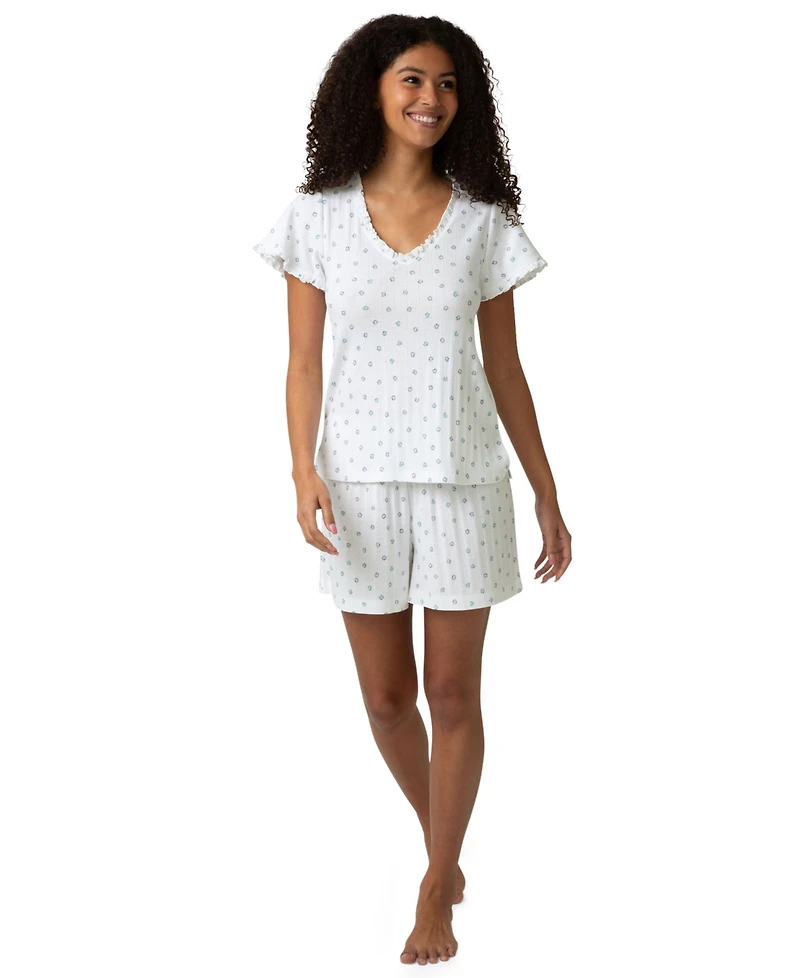 Hue Women's Cotton Pointelle Pajamas Top