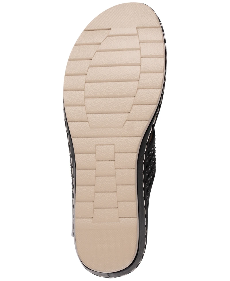 Gc Shoes Women's Dannay Embellished Wedge Sandals