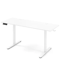 Slickblue Standing Desk with 3 Memory Heights, 2 Hanging Hooks and Cable Management Holes