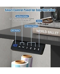 Slickblue Adjustable Electric Standing Desk with 2 Drawers for Home Office