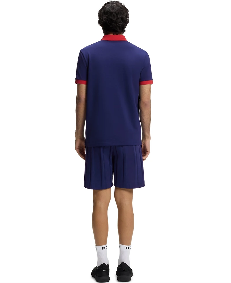 Boss by Hugo Men's Paddy France Country Flag Trim Polo Shirt