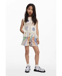 Desigual Girls Girls's Crochet sweater with fringes