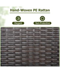 Sugift Outdoor Storage Cabinet with Drawer and Three Shelves