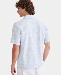 Sun + Stone Men's Knit Medallion-Print Camp Shirt, Macy's Exclusive