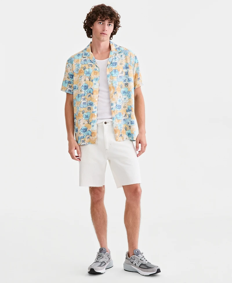 Sun + Stone Men's Neymar Floral-Print Short-Sleeve Camp Shirt, Macy's Exclusive