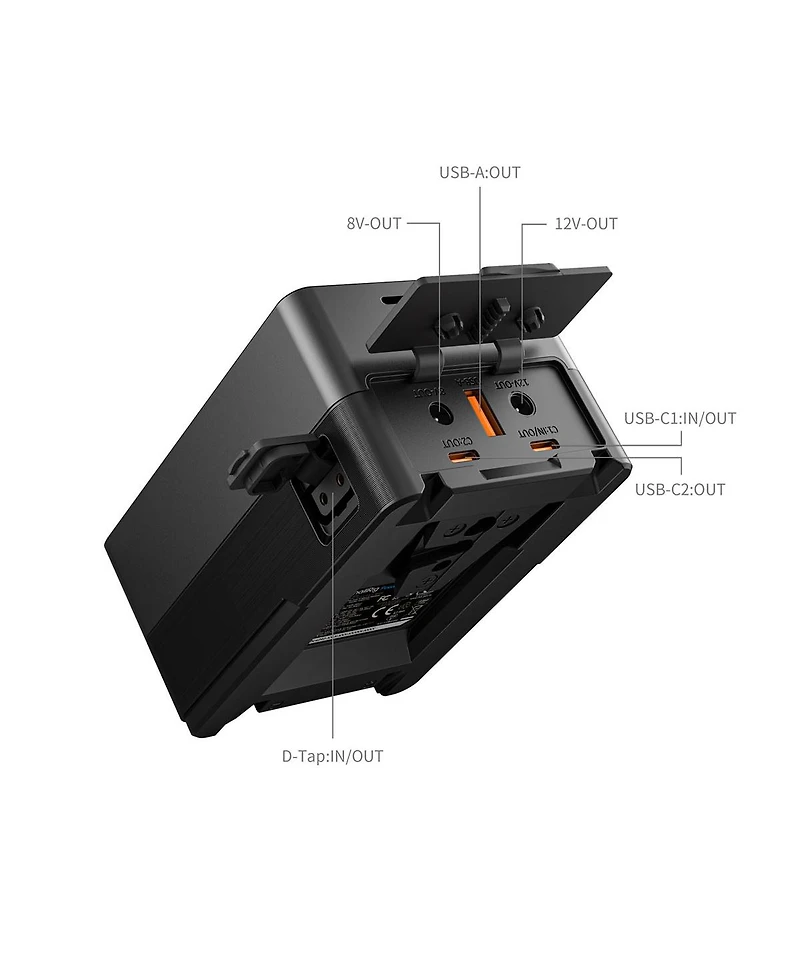 SmallRig VB99 Pro Mini Rechargeable V-Mount Battery with 15mm Dual Rod Clamp Battery Plate