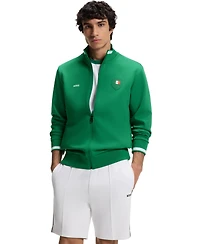 Boss by Hugo Men's Cotton-Blend Mexico Country-Flag Badge Sweatshirt