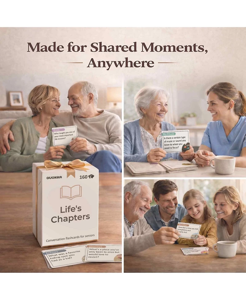 Quokka Elderly Memory Games for Seniors – 202 Cards Alzheimer's or Dementia Activities Expression Brain Card wit