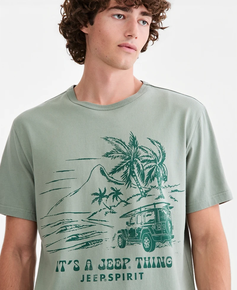 Sun + Stone Men's Cotton Jeep Spirit Graphic T-Shirt, Macy's Exclusive