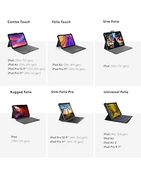 Logitech Combo Touch Keyboard Case for iPad Pro 11" (1st-4th Gen), Detachable Backlit Keyboard, Trackpad