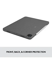 Logitech Combo Touch Backlit Keyboard Case with Trackpad for Apple 12.9" iPad Pro 5th and 6th Gen, Oxford Gray