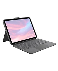 Logitech Combo Touch Backlit Keyboard Case with Trackpad for Apple iPad 10.9" 10th Gen and A16, Oxford Gray