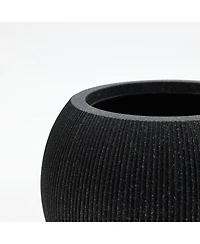 LuxenHome 14.5" Round Bowl Plastic Planter, Mediterranean