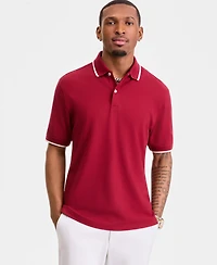 Club Room Men's Regular-Fit Tipped Performance Polo Shirt, Created for Macy's